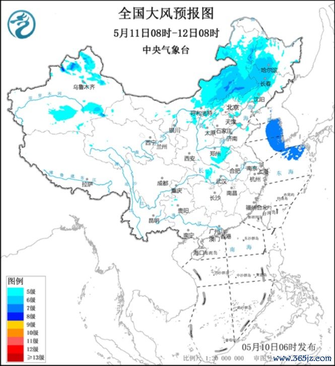 全国大风预报图（5月11日08时-12日08时）股指期货开户